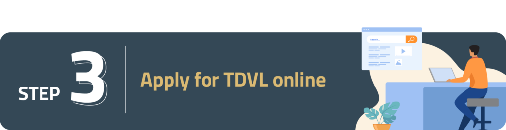 How to get TDVL license Website 03