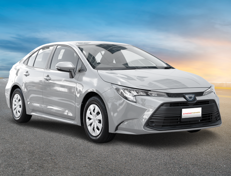 toyota corolla with bg facing right